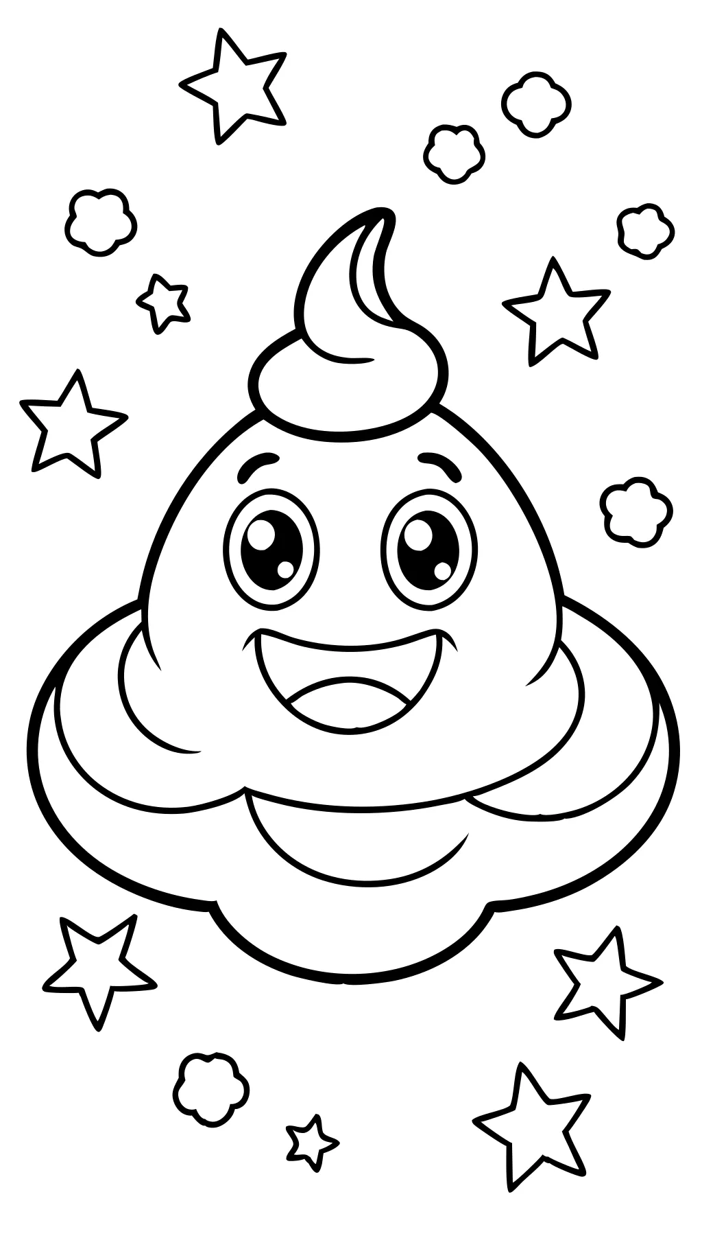 poop emoji coloring page